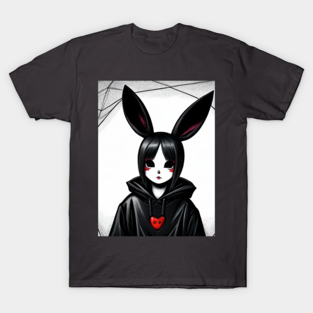 Bunny anime girl T-Shirt by Skandynavia Cora